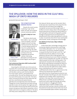 THE SPILLOVER: HOW THE MESS IN THE GULF WILL WASH UP