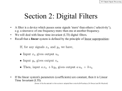 3F3 &ndash; Digital Signal Processing (DSP)