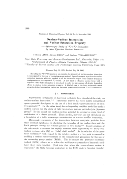 Nucleus-Nucleus Interaction and Nuclear Saturation Property