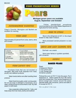 FOOD PRESERVATION SERIES Pears