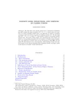Tangent lines, inflections, and vertices of closed