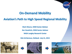 On Demand Mobility Vision