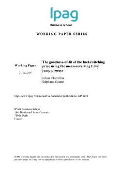 The goodness-of-fit of the fuel-switching price using the mean