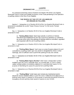 An ordinance amending various Sections of Chapter VIII of the Los