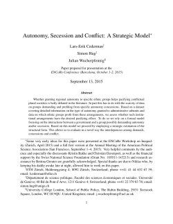 Autonomy, Secession and Conflict: A Strategic Model
