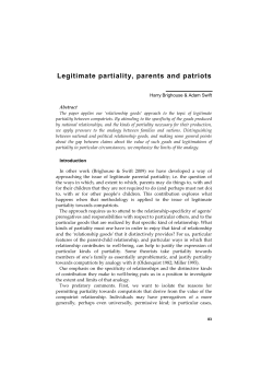 Legitimate partiality, parents and patriots