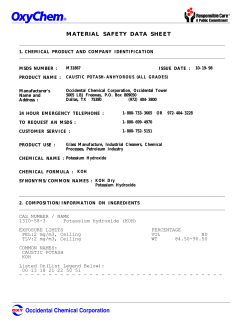 MATERIAL SAFETY DATA SHEET