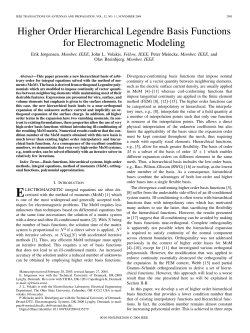 Higher Order Hierarchical Legendre Basis Functions for