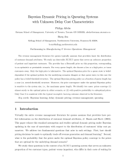 Bayesian Dynamic Pricing in Queueing Systems with Unknown