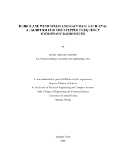 hurricane wind speed and rain rate retrieval