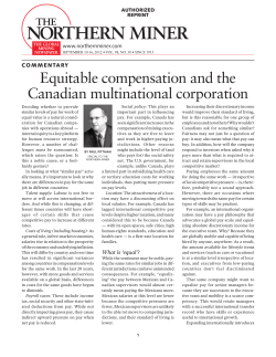 Equitable compensation and the Canadian multinational corporation