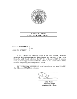 RULES OF COURT 42ND JUDICIAL CIRCUIT
