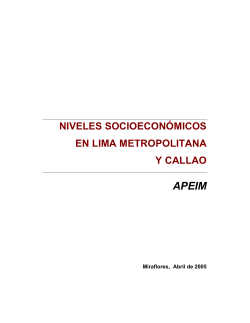 niveles socioecon&oacute;micos en lima metropolitana y callao