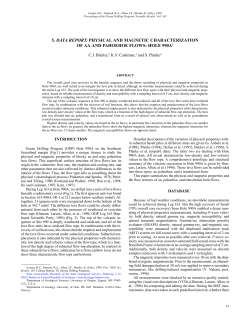 5. data report - Ocean Drilling Program