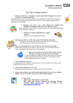 Top Tips for Bowel Control