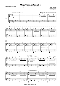 Once Upon A December - Sheetmusic