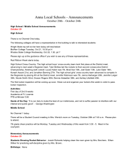 High School / Middle School Announcements