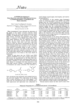 A CNINDO Investigation of Diene Reactivity in the Diels
