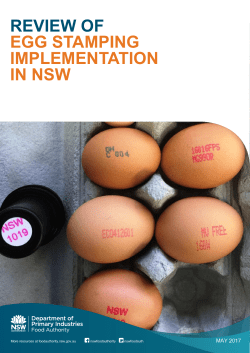 Review of Egg Stamping Implementation in NSW