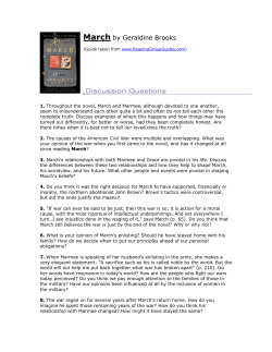 March by Geraldine Brooks - Greenwood Public Library