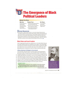Black State and Local Leaders - GW High School Social Studies
