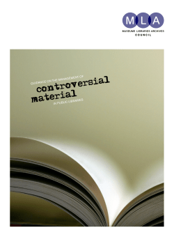 MLA guidance on the management of controversial material in