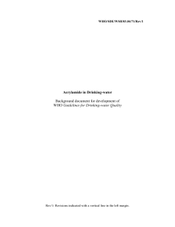 Acrylamide In Drinking-water