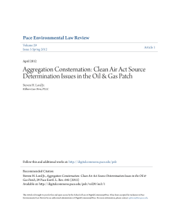 Aggregation Consternation: Clean Air Act Source Determination