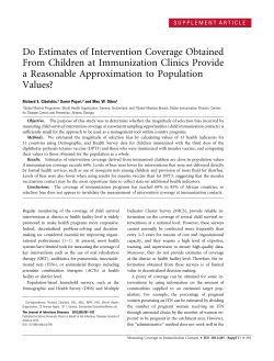 Do Estimates of Intervention Coverage Obtained