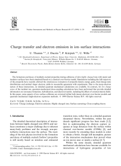 Charge transfer and electron emission in ion&plusmn;surface