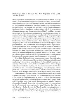 Bhanu Kapil - Chicago Review