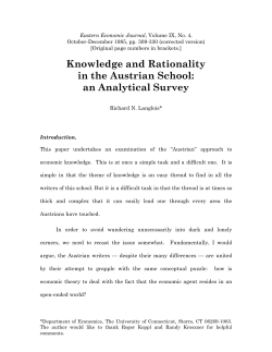 Knowledge and Rationality in the Austrian School