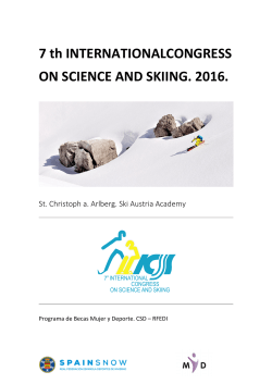 7 th INTERNATIONALCONGRESS ON SCIENCE AND SKIING. 2016.