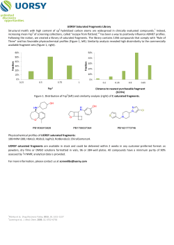 UORSY Saturated Fragments Library Structural motifs with high