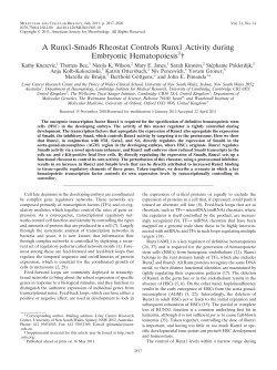 A Runx1-Smad6 Rheostat Controls Runx1 Activity during Embryonic