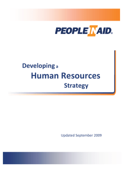 Developing a Human Resources Strategy