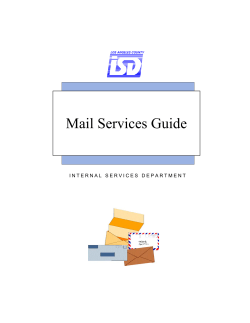 Mail Services Guide - LA County ISD