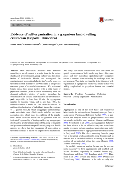 Evidence of self-organization in a gregarious land