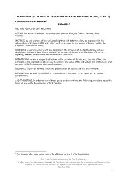 Constitution of Sint Maarten