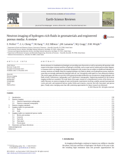 Neutron imaging of hydrogen-rich fluids in geomaterials and