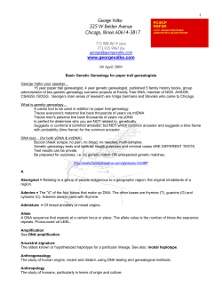 George Valko DNA Handout - RootsWeb