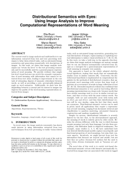 Distributional Semantics with Eyes: Using Image Analysis to Improve
