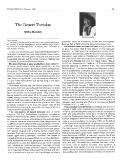 The Desert Tortoise - Journals at the University of Arizona