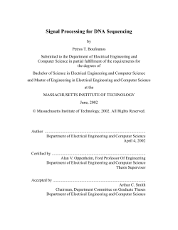 Signal Processing for DNA Sequencing