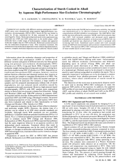 Characterization of Starch Cooked in Alkali by Aqueous High
