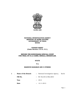 Chargesheet - National Investigation Agency