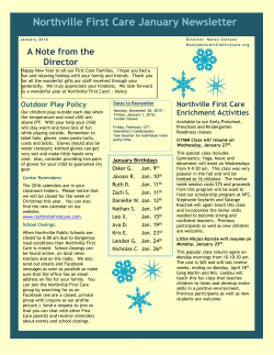 January 2016 - Northville First Care