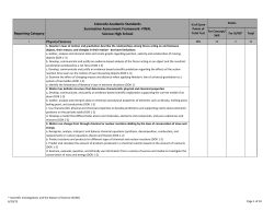 Science Summative Assessment Framework