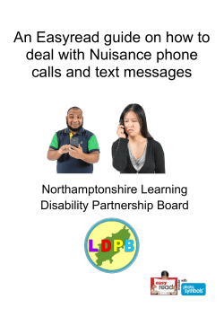 An Easyread guide on how to deal with Nuisance phone calls and