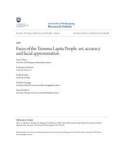 Faces of the Teouma Lapita People: art, accuracy
